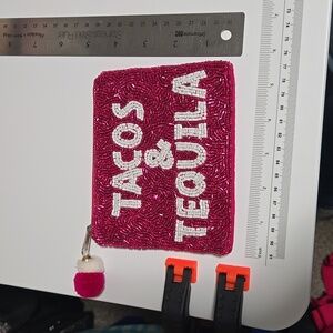 NWOT - Tacos & Tequila beaded clutch purse